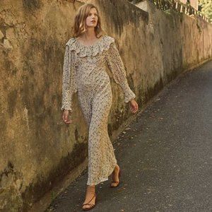 NWT DOEN Starlight Bridgerton Style Silk Maxi Dress sz Large